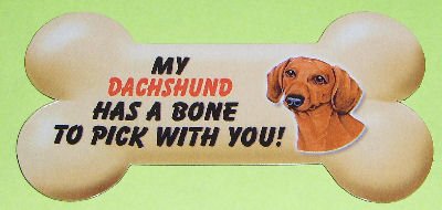 My dachshund has a bone to pick with you, magnet - rd korthr