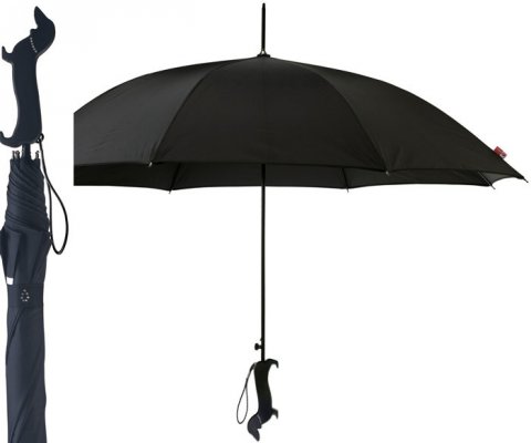 Stokparaply, sort med rhinsten