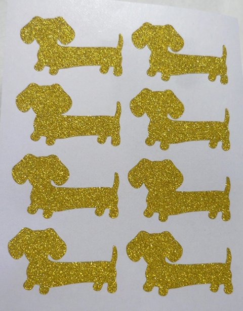 mini glitter stickers II, ark m/12 stickers