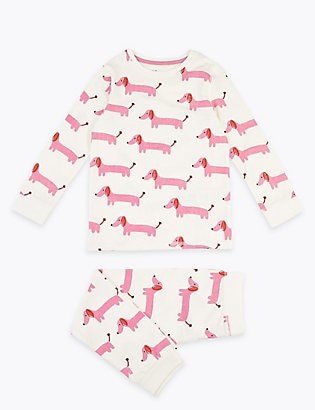 Pyjamas m/pink gravhunde