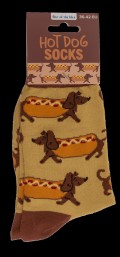 Gul/brune str�mper med hotdogs