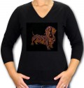 T-shirt m/rhinsten - 3/4 rme